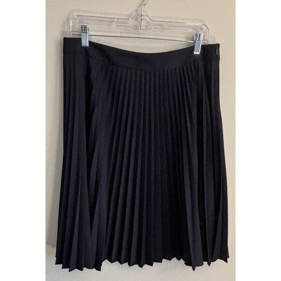 PENDLETON Wool Blend Permanently Pleated Navy Blue Skirt Women 10 A-Line Office - Picture 1 of 9